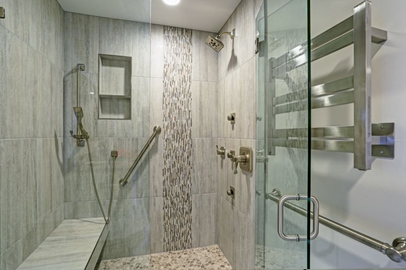 Bathroom with Large Walk-In Shower and Glass Doors